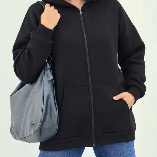 سوییشرت تو کرکی جلو زیپ