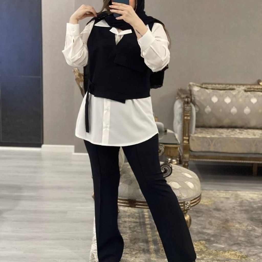 قیمت ارزان سه تیکه جلیقه شلوار و شومیز