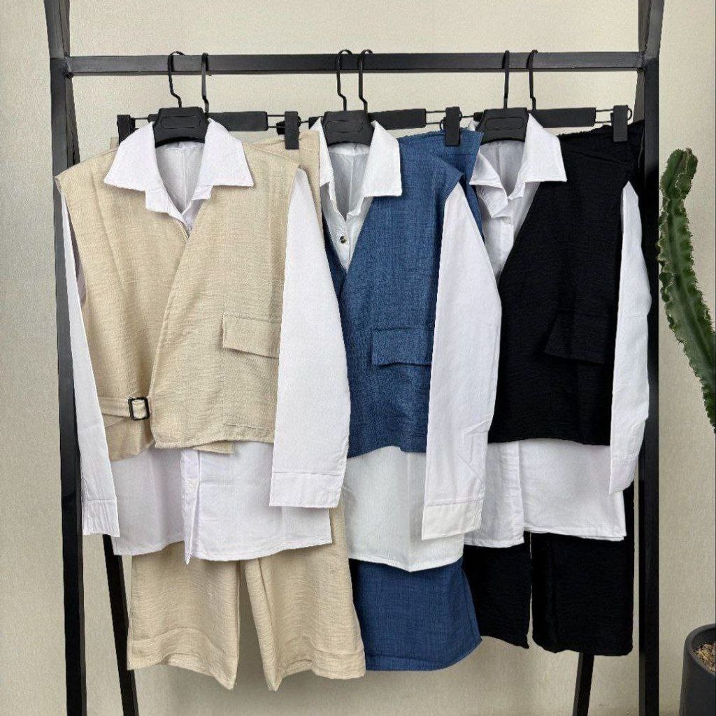 خرید اینترنتی سه تیکه جلیقه شلوار و شومیز