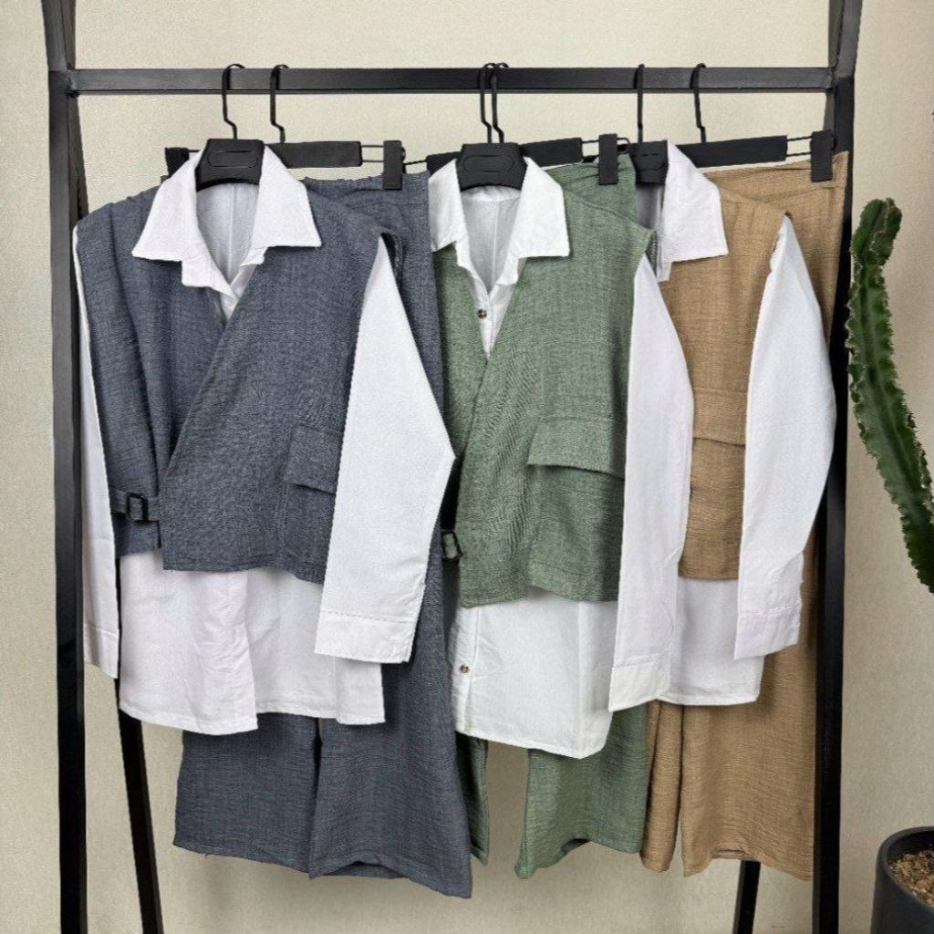 خرید انلاین سه تیکه جلیقه شلوار و شومیز