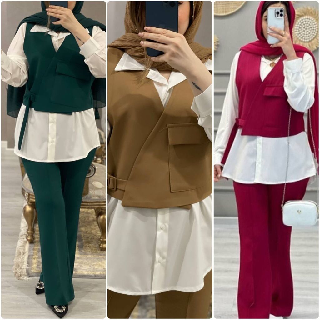 فروش اینترنتی سه تیکه جلیقه شلوار و شومیز