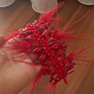 قیمت ارزان تاج یلدایی قرمز پر دار