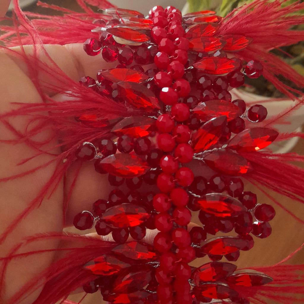 قیمت تاج یلدایی قرمز پر دار