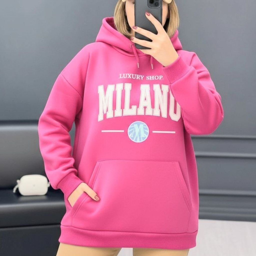 خرید آنلاین هودی زنانه و مردانه طرح میلانو
