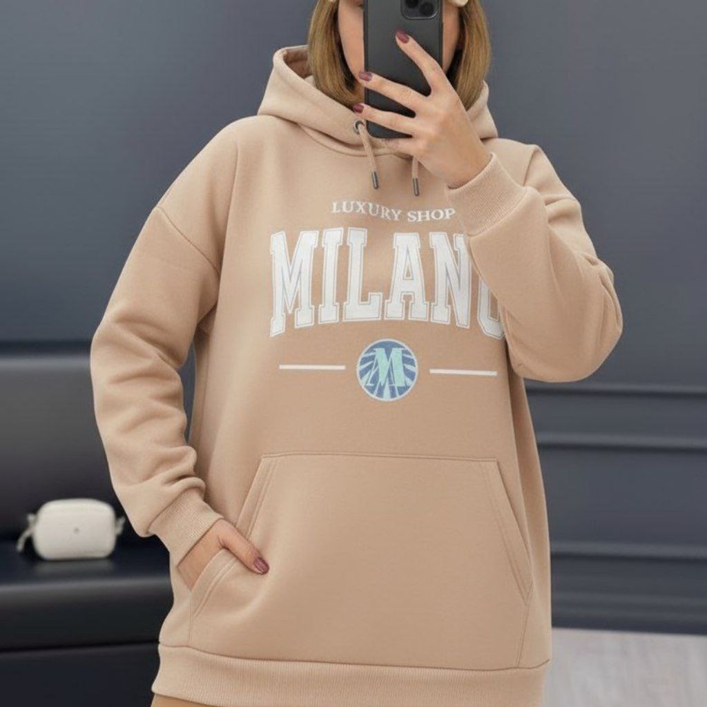 قیمت ارزان هودی زنانه و مردانه طرح میلانو