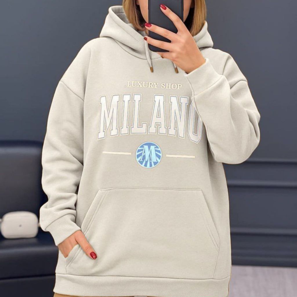 مشخصات هودی زنانه و مردانه طرح میلانو