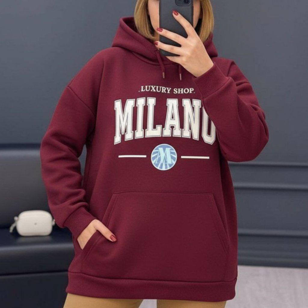 خرید آنلاین هودی زنانه و مردانه طرح میلانو