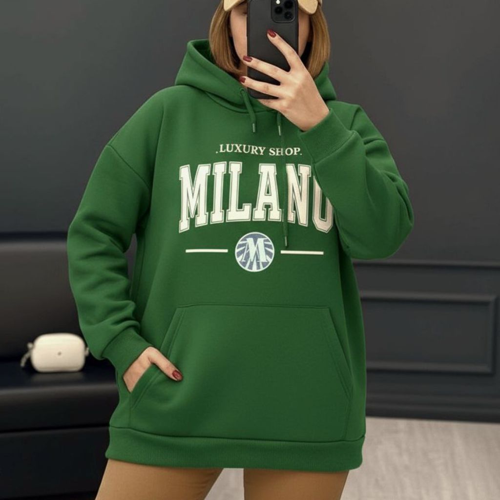 مشخصات هودی زنانه و مردانه طرح میلانو