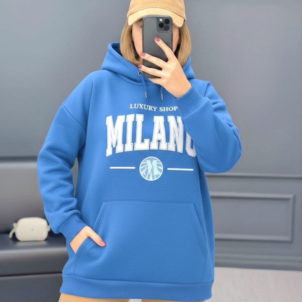 خرید آنلاین هودی زنانه و مردانه طرح میلانو