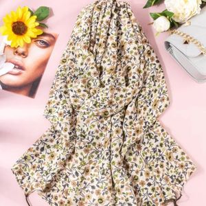 شال نخی سبز گلدار ریز نرم و لطیف با ارسال فوری