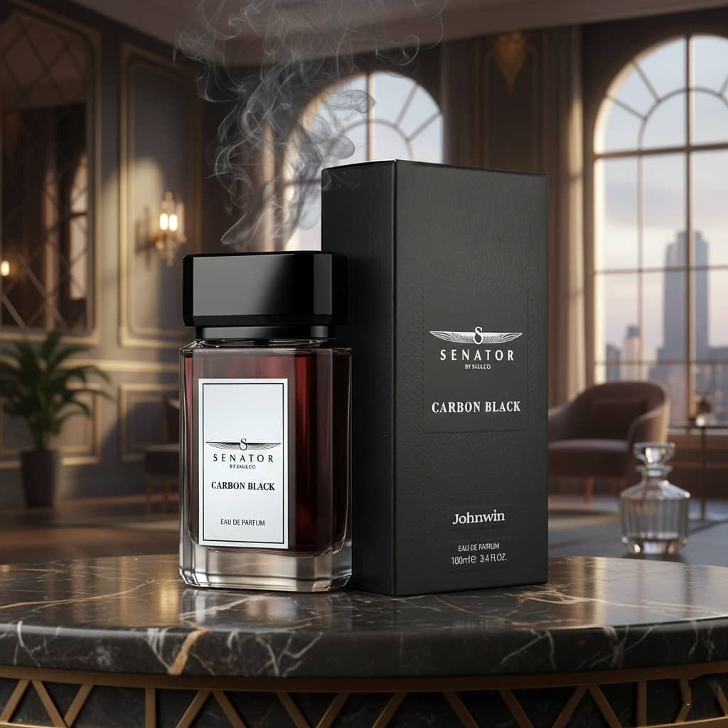 خرید آنلاین عطر اصل اماراتی مردانه سناتور کربن بلک جانوین - گرم و تلخ مخصوص فصل پاییز
