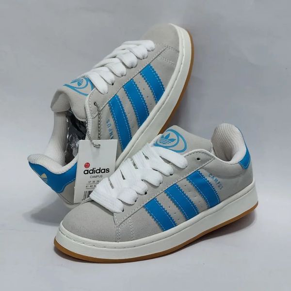 کتونی آدیداس کامپوس طوسی آبی کیفیت بالا Adidas Campus