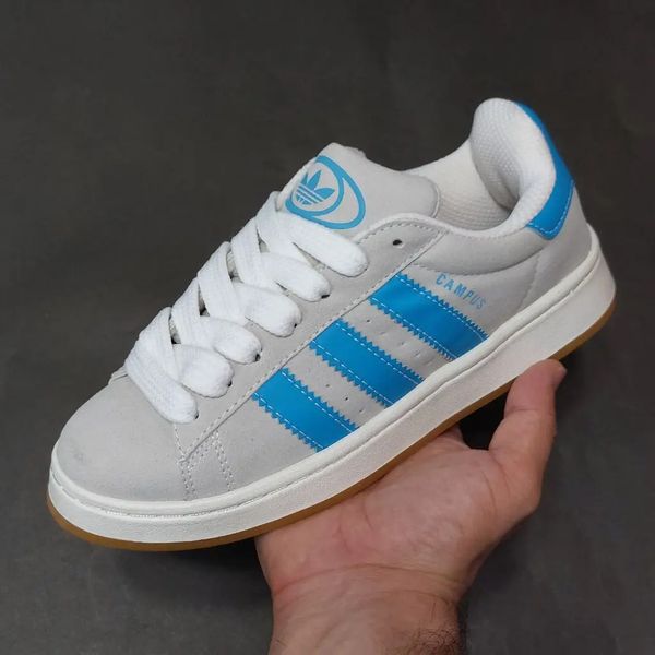 کتونی آدیداس کامپوس طوسی آبی کیفیت بالا Adidas Campus