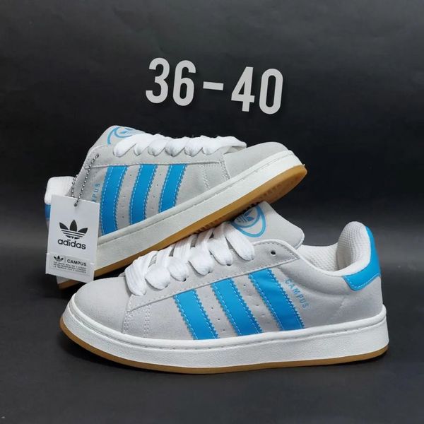 کتونی آدیداس کامپوس طوسی آبی کیفیت بالا Adidas Campus