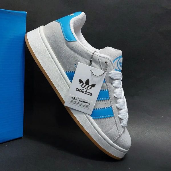 کتونی آدیداس کامپوس طوسی آبی کیفیت بالا Adidas Campus