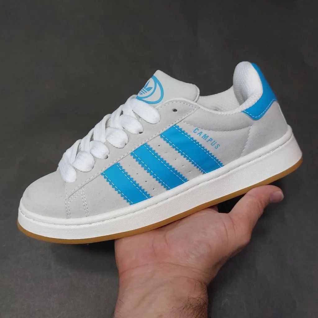 خرید اینترنتی کتونی آدیداس کامپوس طوسی آبی کیفیت بالا Adidas Campus
