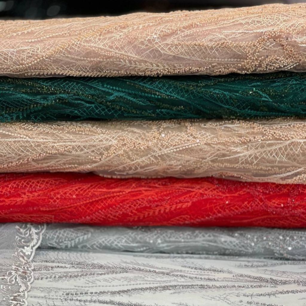 مشخصات پارچه توری ابریشم دوزی 2