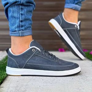 کفش چرم مردانه لاگوست سورمه ای دور دوخت