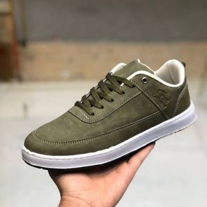 خرید آنلاین کفش چرم مردانه لاگوست زیتونی دور دوخت