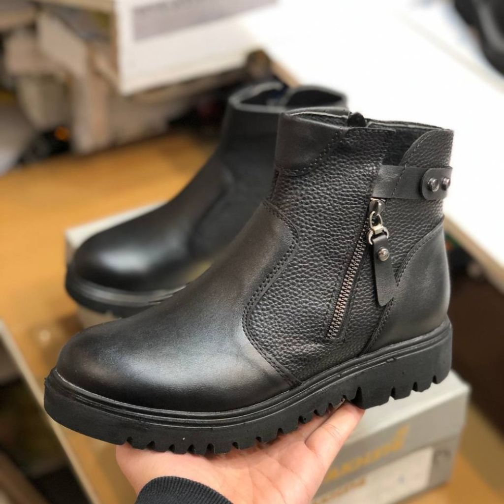 قیمت ارزان کفش نیم بوت زنانه مدل پالت مشکی