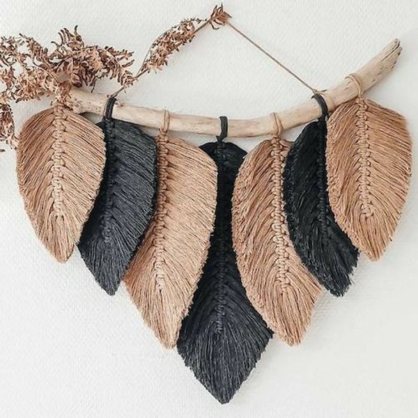 دیوارکوب مکرومه طرح 7برگ