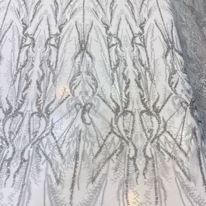 پارچه توری مجلسی ابریشم دوزی جدید 3