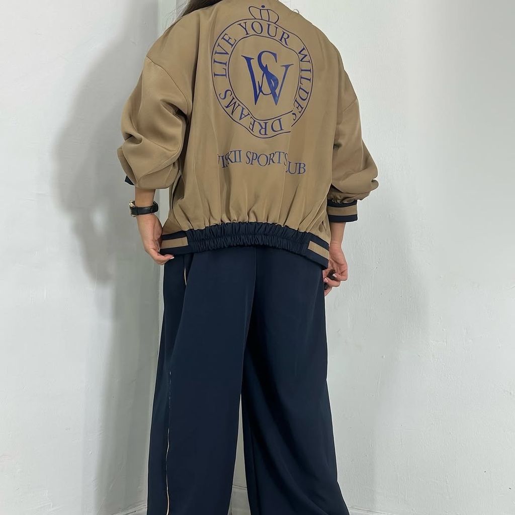 خرید آنلاین ست دوتیکه کتان مخملی ترک( بامبر جکت،شلوار)