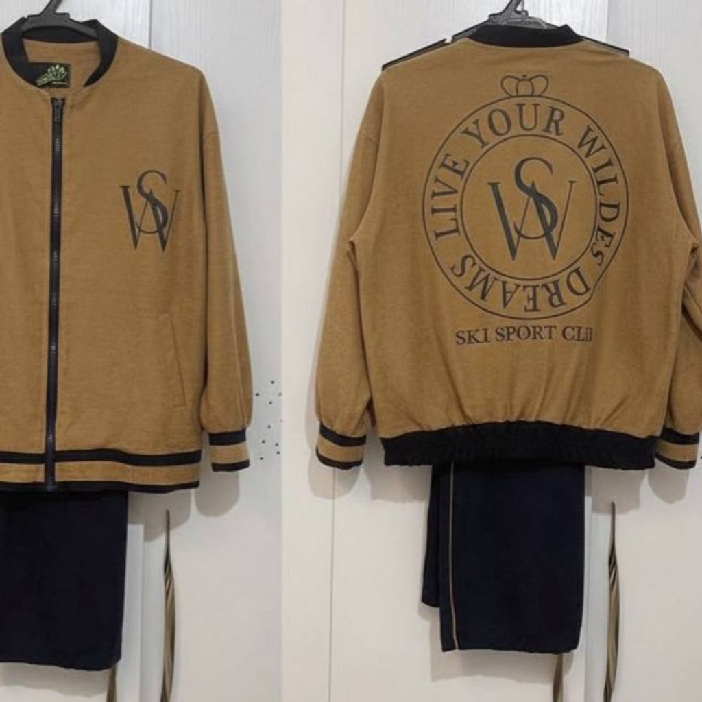 فروش اینترنتی ست دوتیکه کتان مخملی ترک( بامبر جکت،شلوار)