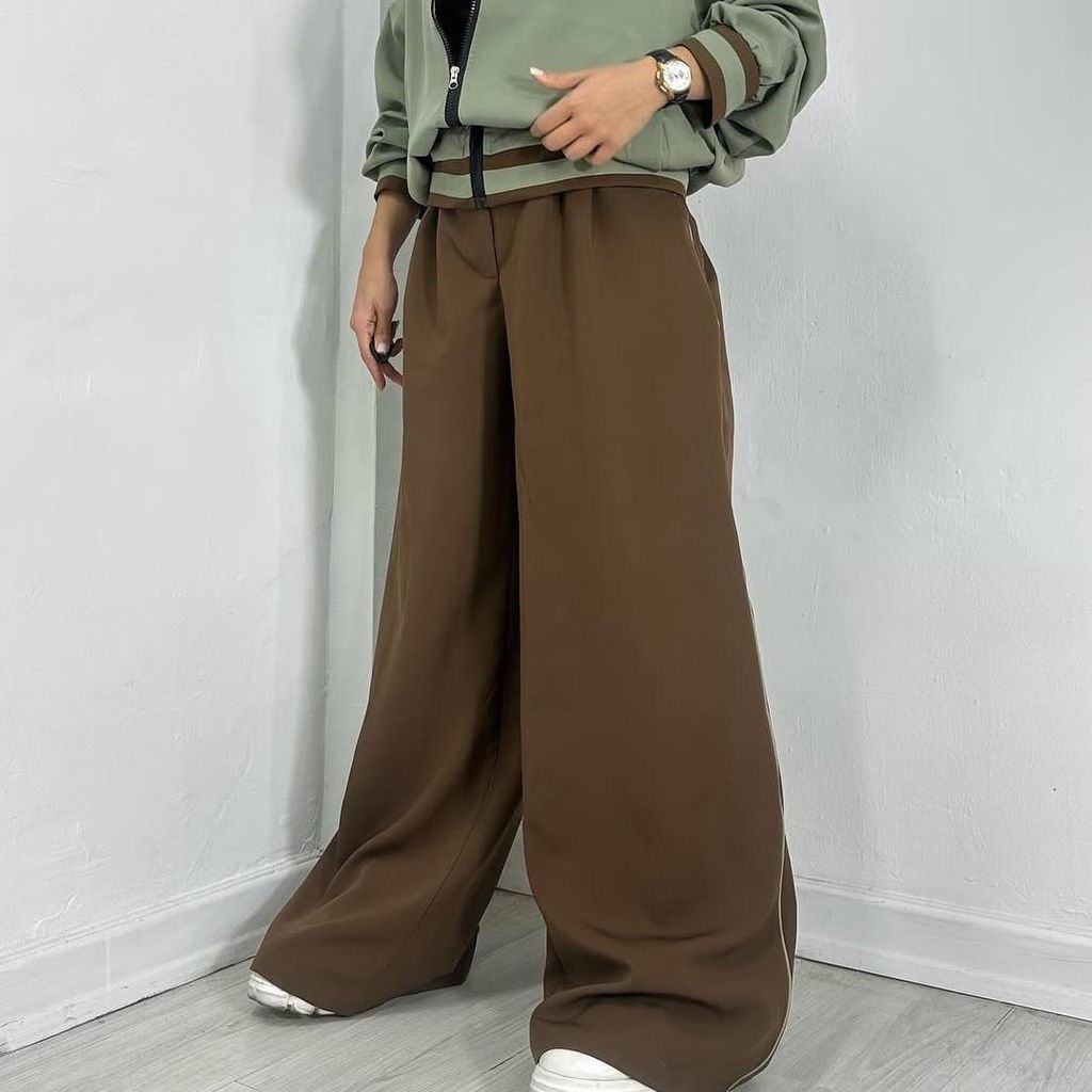 خرید انلاین ست دوتیکه کتان مخملی ترک( بامبر جکت،شلوار)