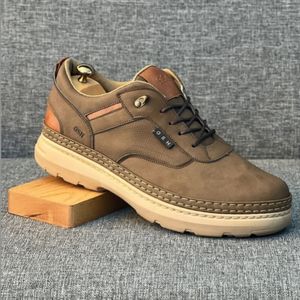 کفش چرم اسپرت مردانه مدل فراز رنگ قهوه ای