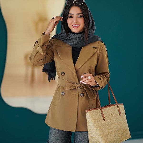 بارانی آستردار کتان تی سی درجه یک