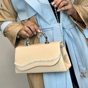 کیف مجلسی زنانه و دخترانه دستی و دوشی نگینی نگین دار با بند بلند شیدخت