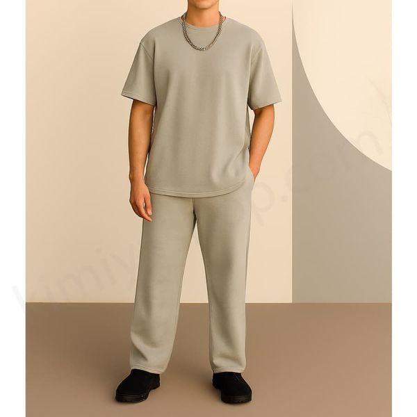 ست اسپرت بگ – تیشرت و شلوار طوسی