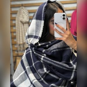 خرید انلاین شال موهر چهارخونه زمستانه