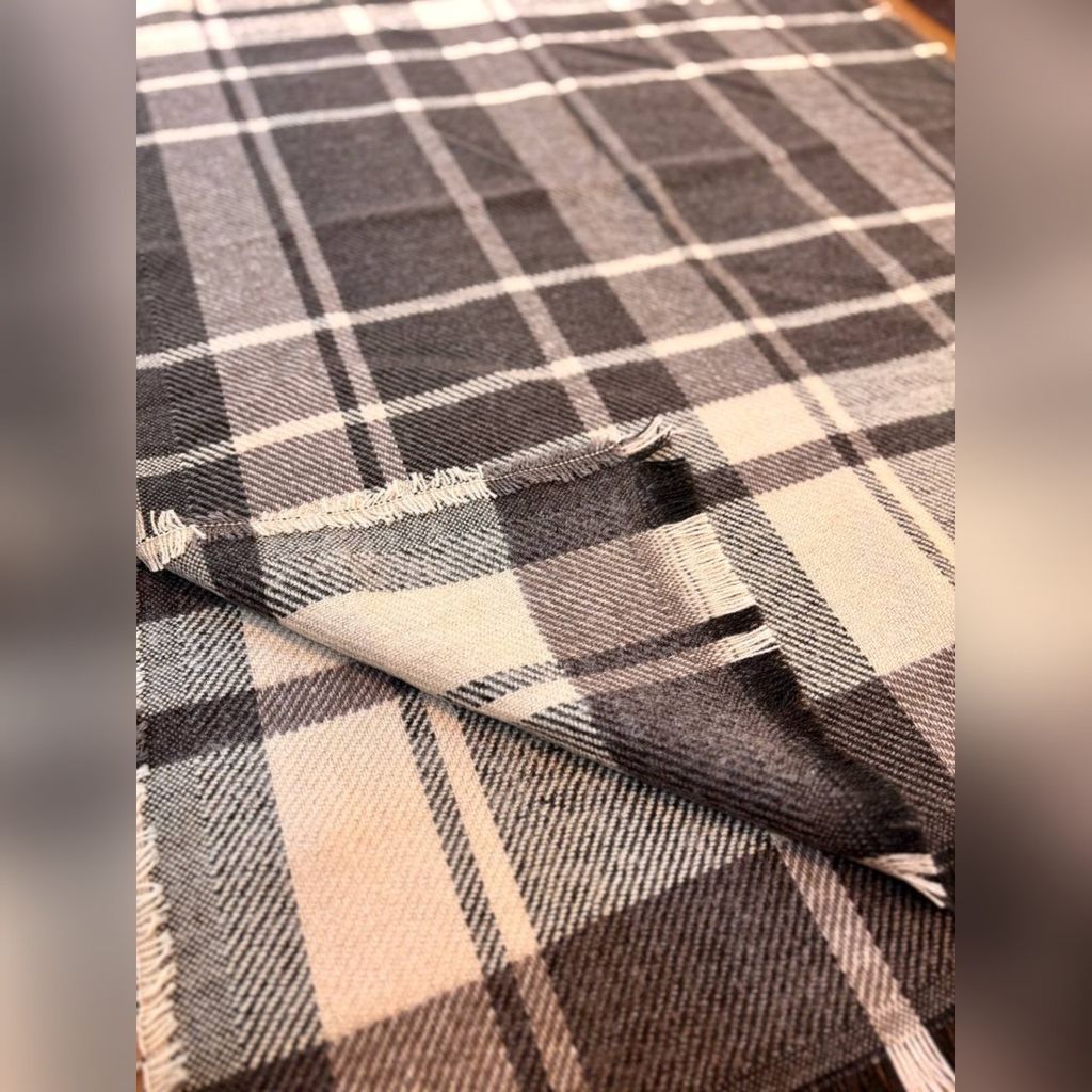 قیمت ارزان شال موهر چهارخونه زمستانه