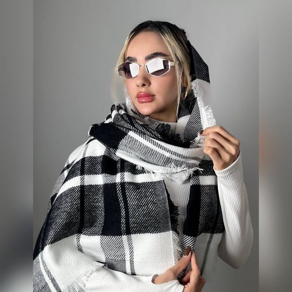 شال موهر چهارخونه زمستانه