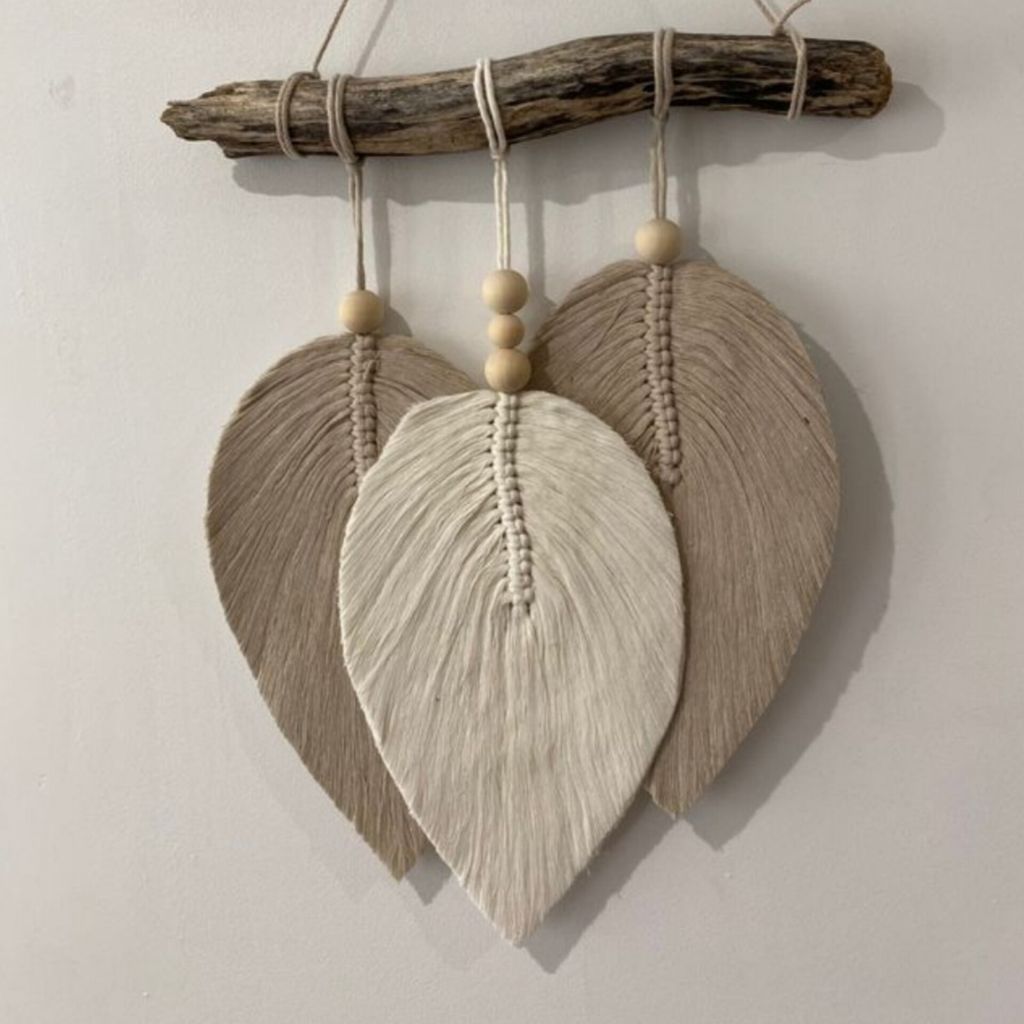 خرید انلاین آویز برگ مکرومه بافی مدرن طرح تارزان