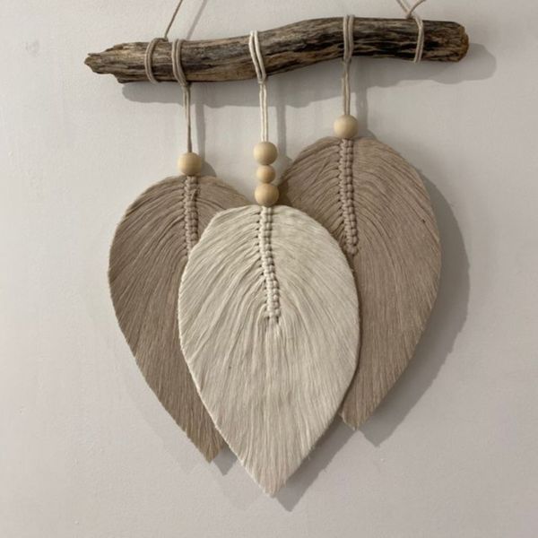 آویز برگ مکرومه بافی مدرن طرح تارزان