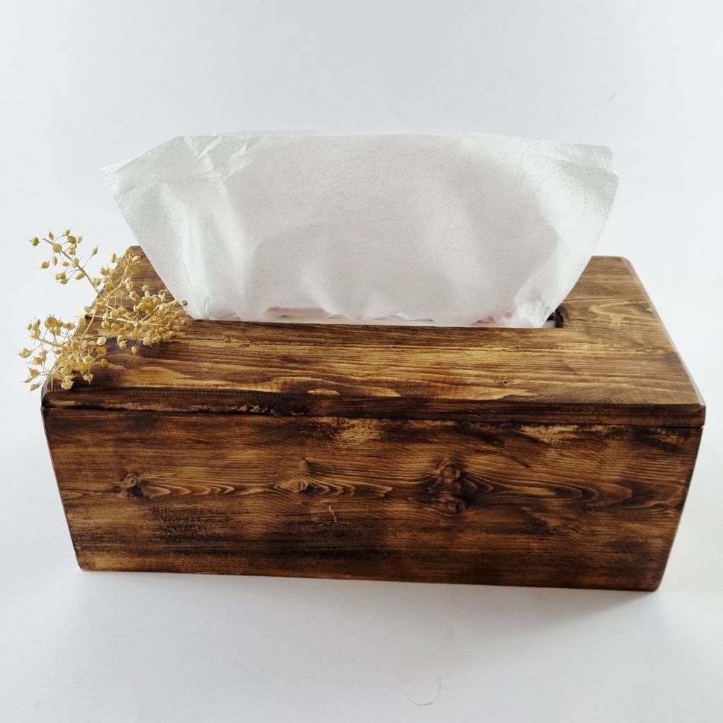 قیمت ارزان جا دستمال کاغذی چوبی