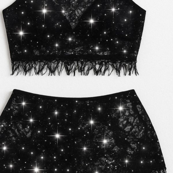 بادی دو تکه تمام نگین