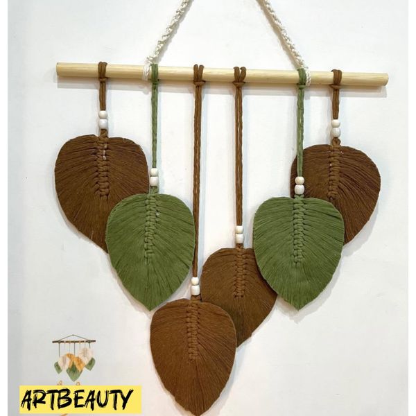 اویز برگ عیدانه مکرومه