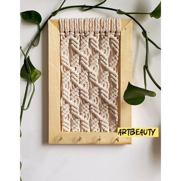 جاکلیدی چوبی جدید مکرومه