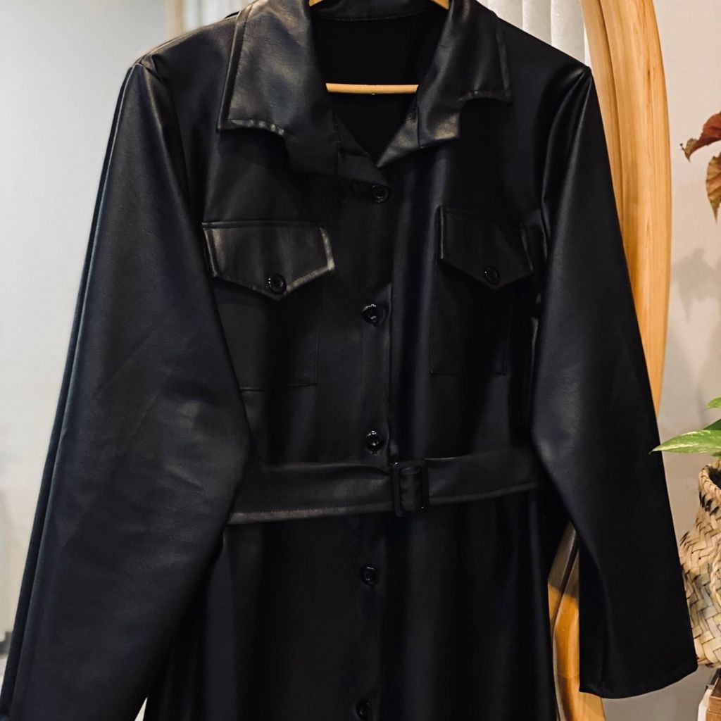 قیمت مانتو چرم بلند