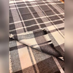 خرید اینترنتی شال موهر زمستانه چهارخونه دوررو