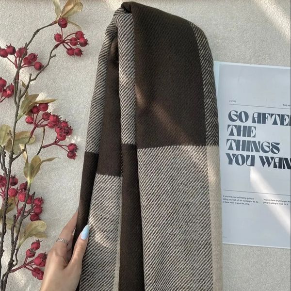 شال موهر زمستانه چهارخونه دوررو