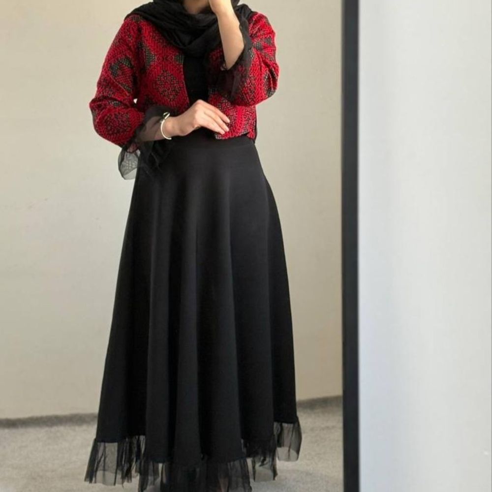 خرید انلاین کت دامن مجلسی زنانه یلدا فری سایز