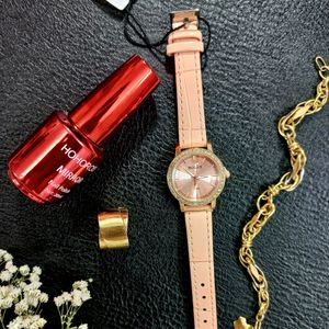 ساعت زنانه بند چرمی