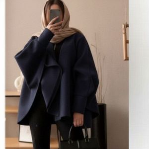 مشخصات شنل عبایی زنانه توییت پشمی مدل طلا