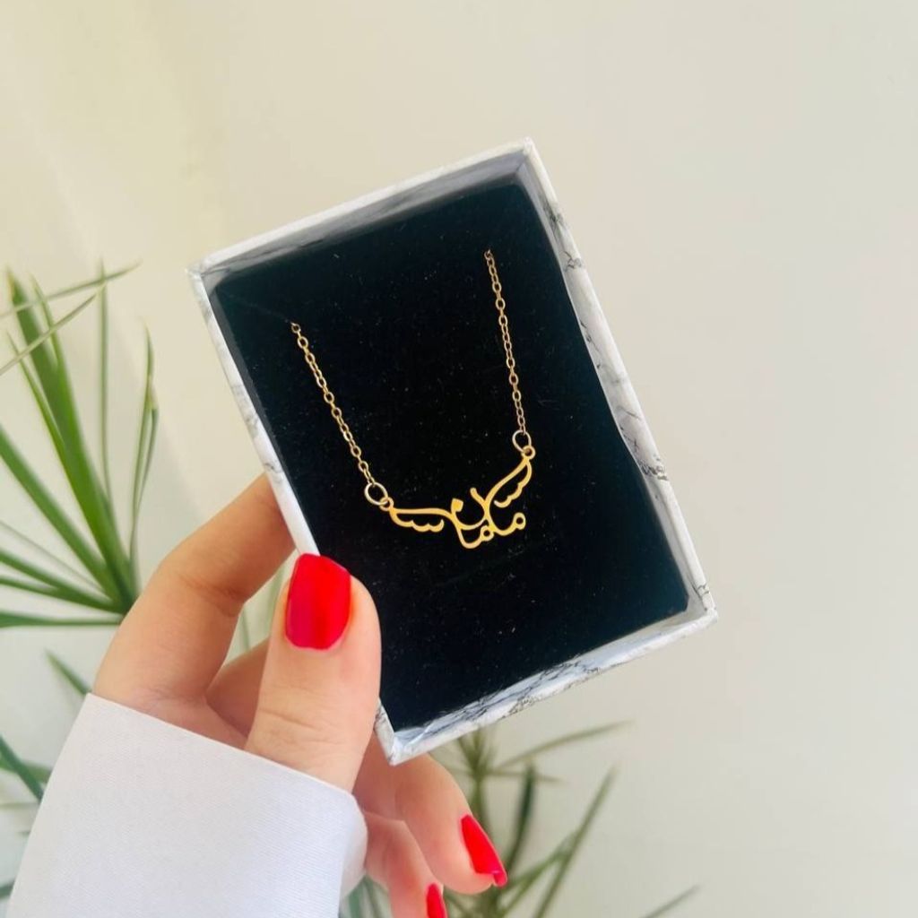 خرید اینترنتی گردنبند استیل رنگ ثابت روز مادر