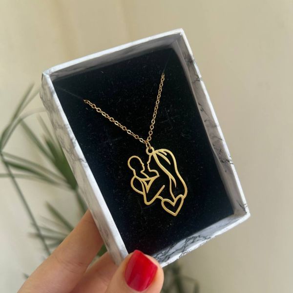 گردنبند استیل رنگ ثابت روز مادر